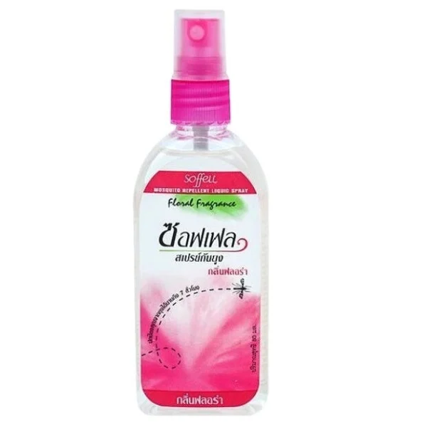 Тайский спрей от комаров Soffel Mosquito Liquid Spray, 80 мл. (в ассортименте) ЦВЕТОЧНЫЙ