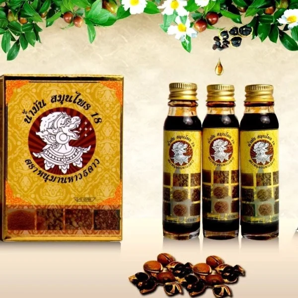 Тайское лечебное травяное масло Hanuman Five Star Eighteen Seed Oil, 325 мл. Таиланд