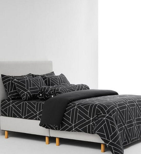 LOTUS COMFORTER 100x90 &BEDSET : BROOKLYN (6EA) 6F BR-01B - Black Оригинал