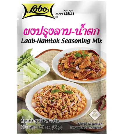 Теплый салат Намток (Laab Namtok) приправа для приготовления Lobo 35 гр