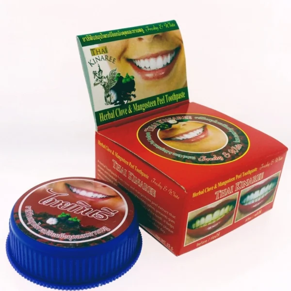Thai Kinaree Mangosteen Peel  Clove Toothpaste / Зубная паста из кожуры мангостина и гвоздики отбеливающая