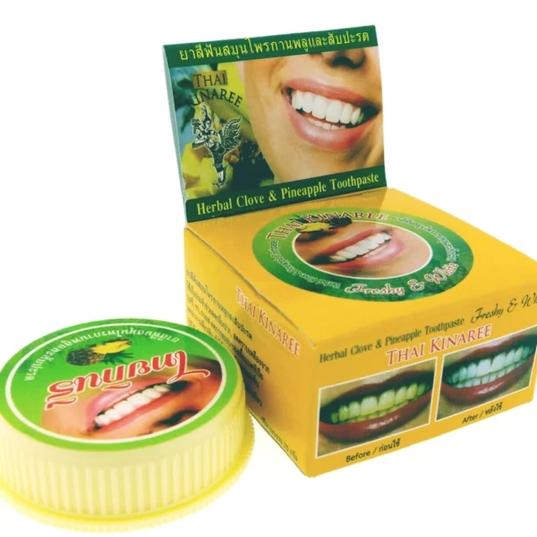 Thai Kinaree Pineapple Herbalize White Toothpaste / Ананасовая Зубная паста отбеливающая