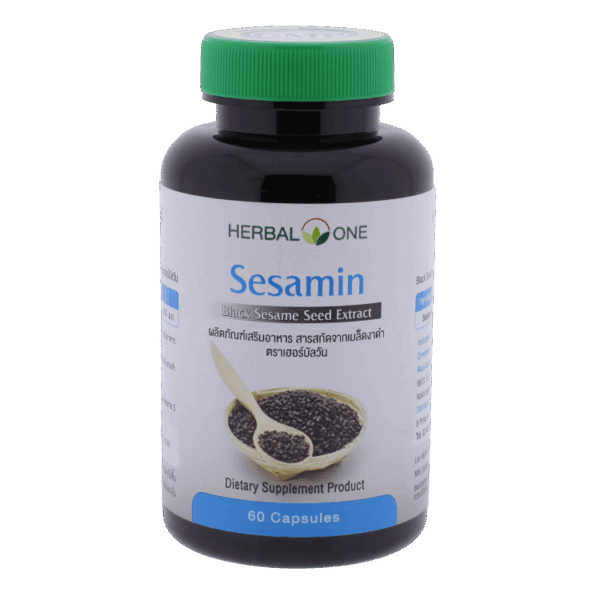 Сезамин Черный Кунжут капсулы Herbal One 60 шт