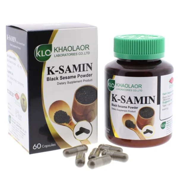 Черный Кунжут Микроминизированный в капсулах K-Samin Khaolaor 60 шт