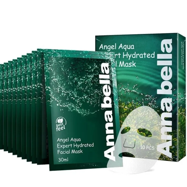 Тканевая маска с Морскими Водорослями для всех типов кожи  Annabella Angel Aqua Facial Mask, 10 шт., Таиланд