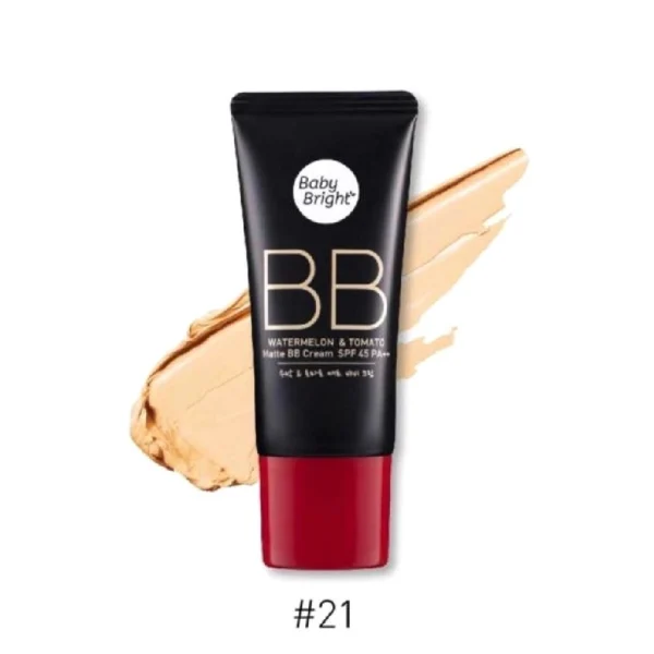 Тональный крем BB Арбуз и Томат Baby Bright Watermelon & Tomato Matte BB Cream, тон 21, Корея