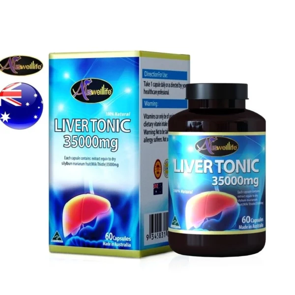 Тоник для печени Auswelllife Liver Tonic 35000 mg. 60 капсул Австралия