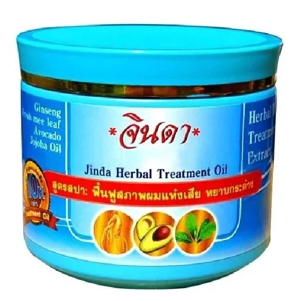 Травяная концентрированная маска для роста волос Jinda Herbal Treatment Oil, 400 мл., Таиланд