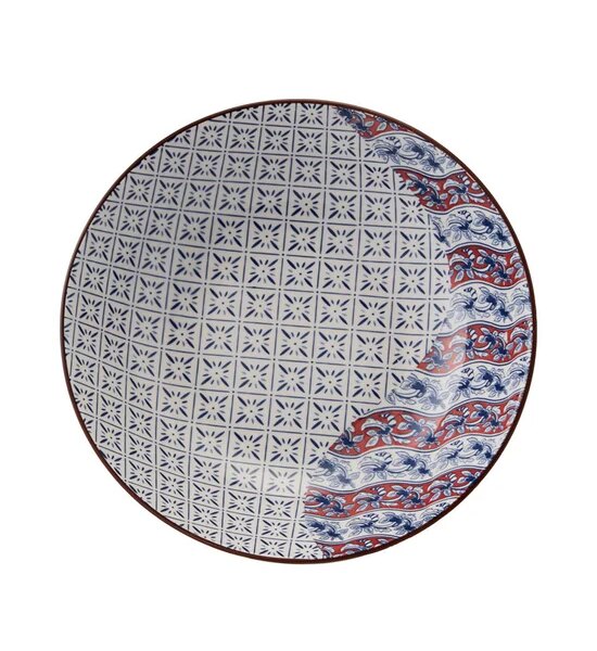 CENTRAL HOME Soup Bowl Circle Vine Size 9.25 Inch Midnight Blue Оригинал