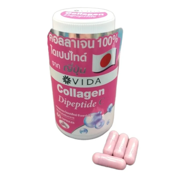 Vida Collagen Dipeptide C – высокоусвояемый коллаген с витамином C для красоты кожи, волос и здоровья суставов.