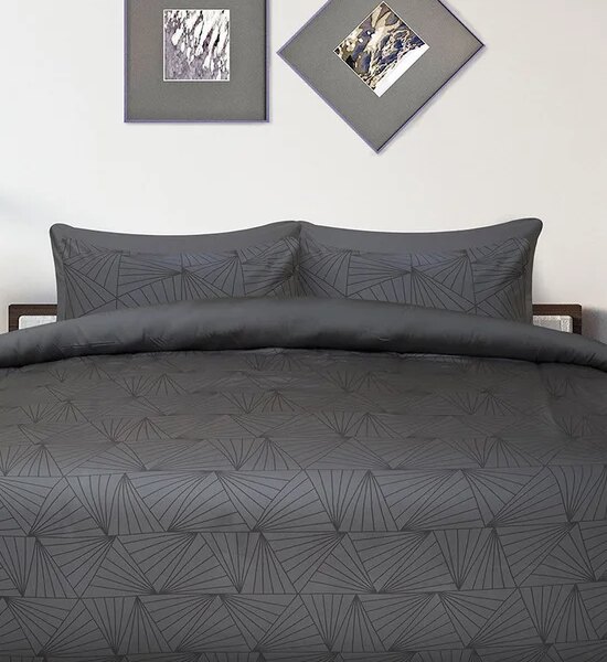 LEON Sleet Collection Fitted Sheet Set 3.5 Ft 2 Pcs. (Twin Size) Grey Оригинал
