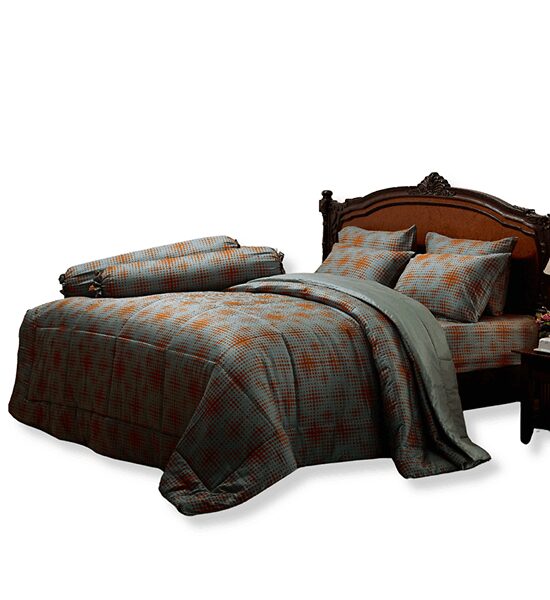 JESSICA BEDDING FITTED SHEET SET 5 FT 5 PCS (Queen Size) 100% Cotton Silk Shine C998 Оригинал