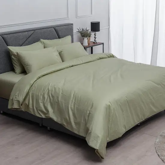 LUCKY MATTRESS 5 FT. JC 004 COTTON JACQUARD DUVET COVER (188 X 228 CM.) LIGHT GREEN Оригинал