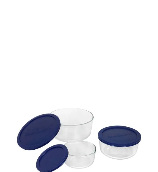 PYREX ชุดชามกลม 6ใบ DARK BLUE Оригинал