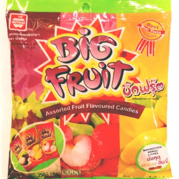 Жевательные тайские конфеты ассорти, с соком Мангостин, Манго, Личи, MitMai Assorted Fruit Candies,110 гр.