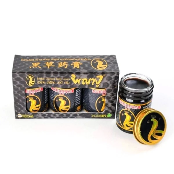 Змеиный бальзам на основе жира Кобры Thai King Cobra Balm, 50 мл. 3 шт. Таиланд