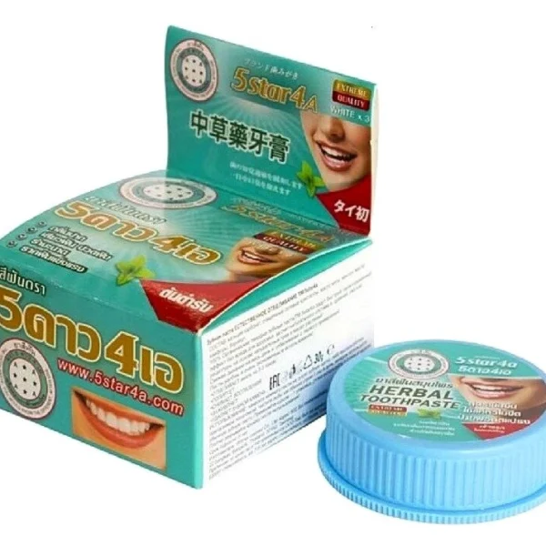 Зубная паста отбеливающая, концентрированная Herbal Toothpaste Concentrated Original 5Star4A, 25 гр, Таиланд