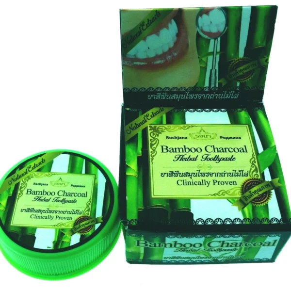 Зубная паста Рочана Бамбуковый Уголь 30 г / Rochjana Bamboo Charcoal Herbal Toothpaste 30 g., Таиланд