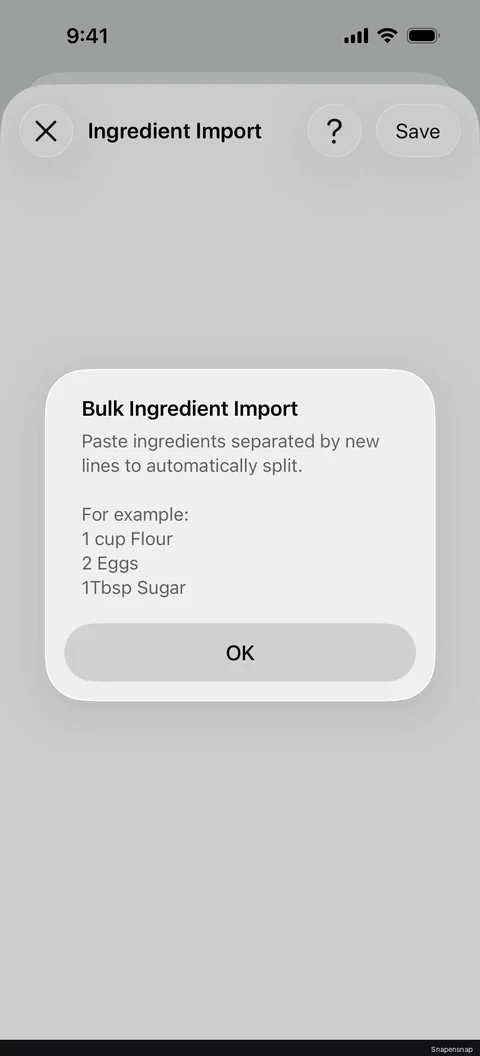 Добавление ingredients (bulk import) 3