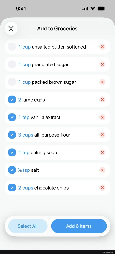 Добавление items to groceries 3