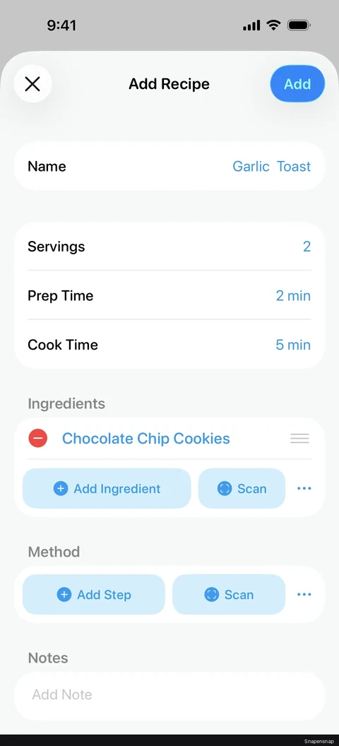 Добавление recipe (link) 4