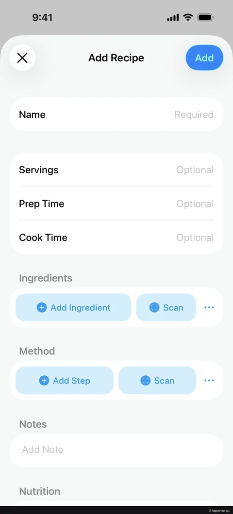 Добавление recipe (manual) 3