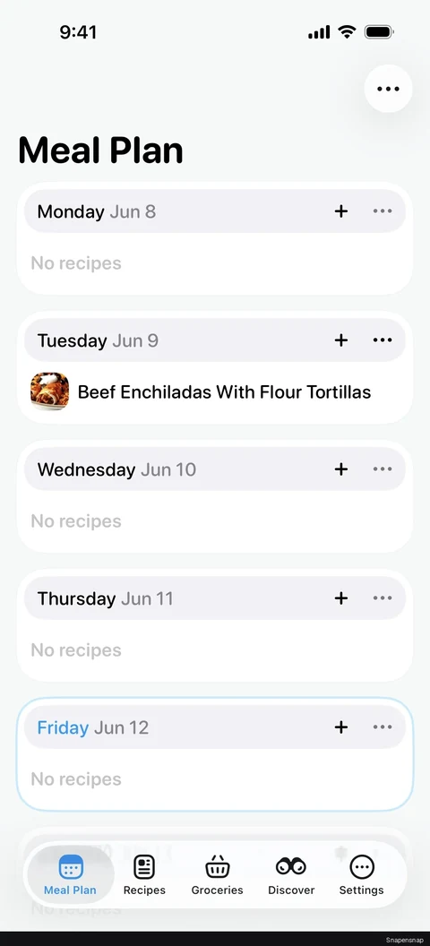 Добавление recipe (Meal Plan) 5