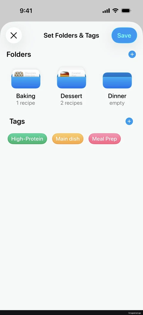 Настройка folders & tags 2