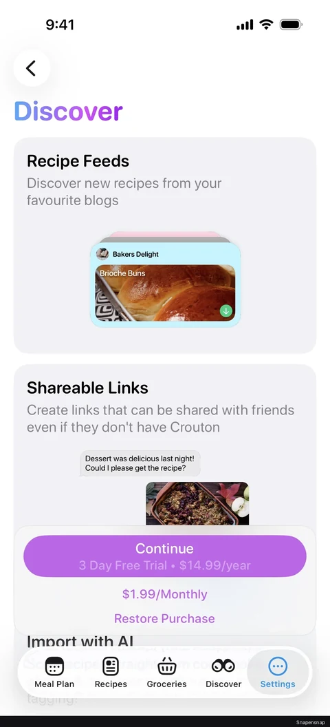 Подписка на Discover plan 3