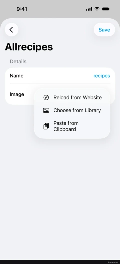 Редактирование a recipe feed 5