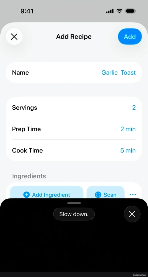 Сканирование an ingredient 2