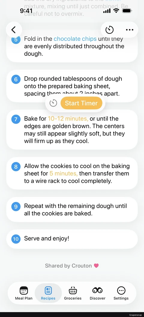 Старт timer (recipe detail) 2