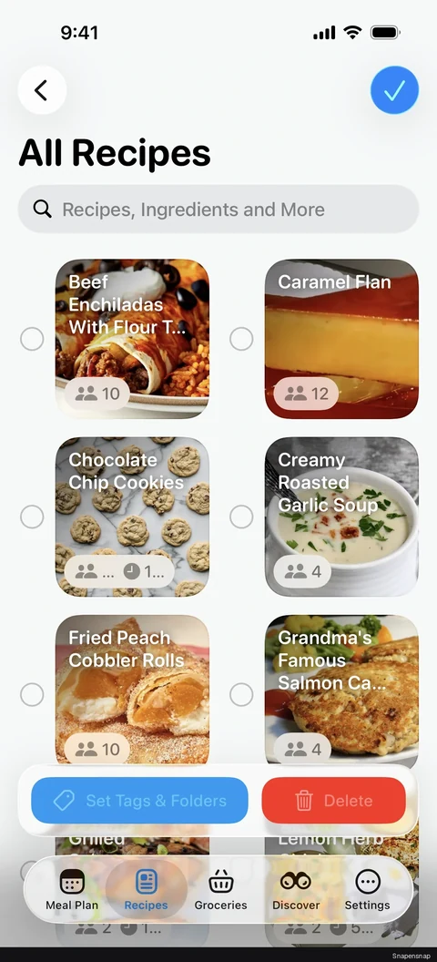 Удаление recipes 2