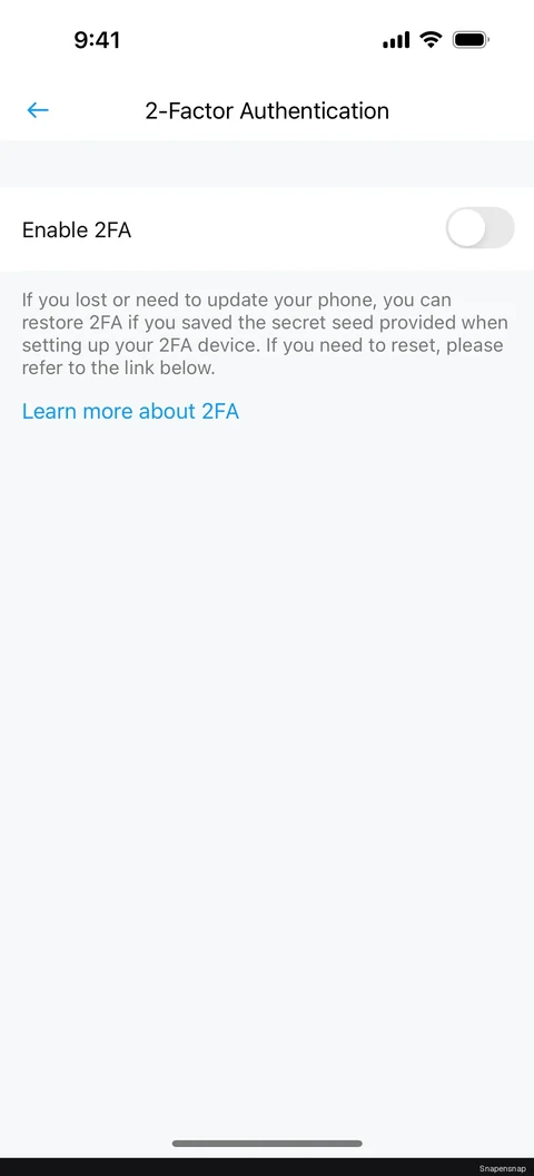 Настройка 2FA 2