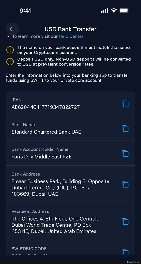 Открытие USD аккаунт 5