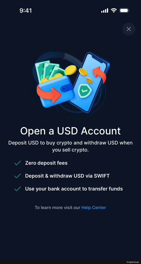 Открытие USD аккаунт 2