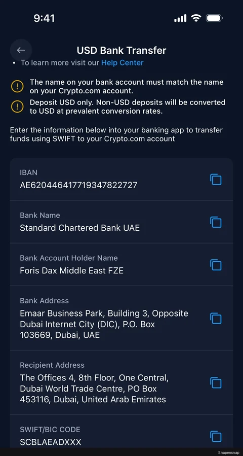 Открытие USD аккаунт 4