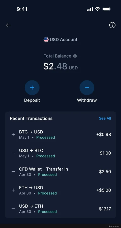 Открытие USD аккаунт 7