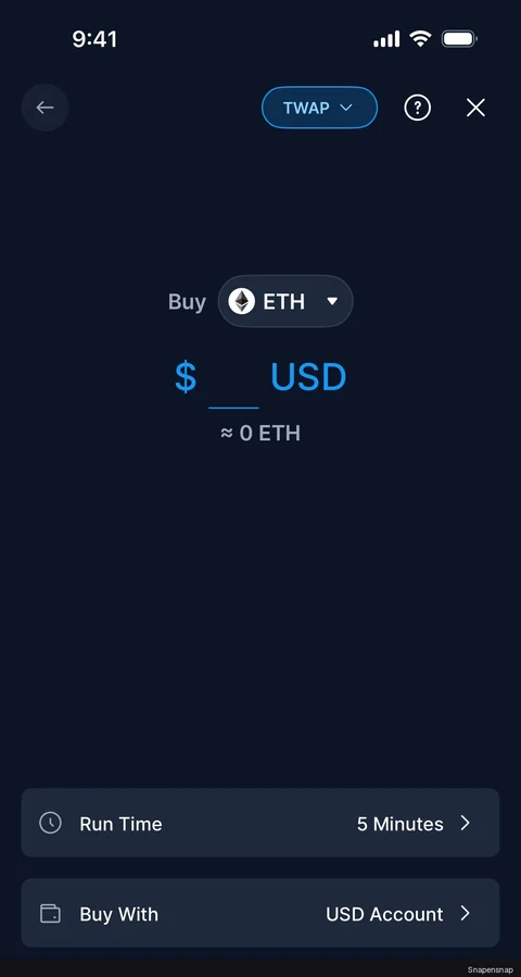 Покупка coin (TWAP) 4