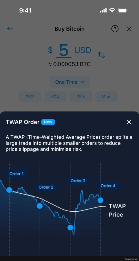 Покупка coin (TWAP) 2