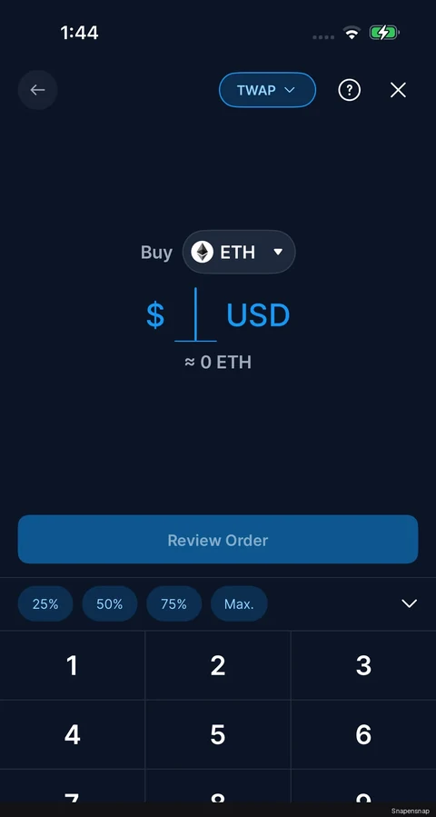 Покупка coin (TWAP) 5