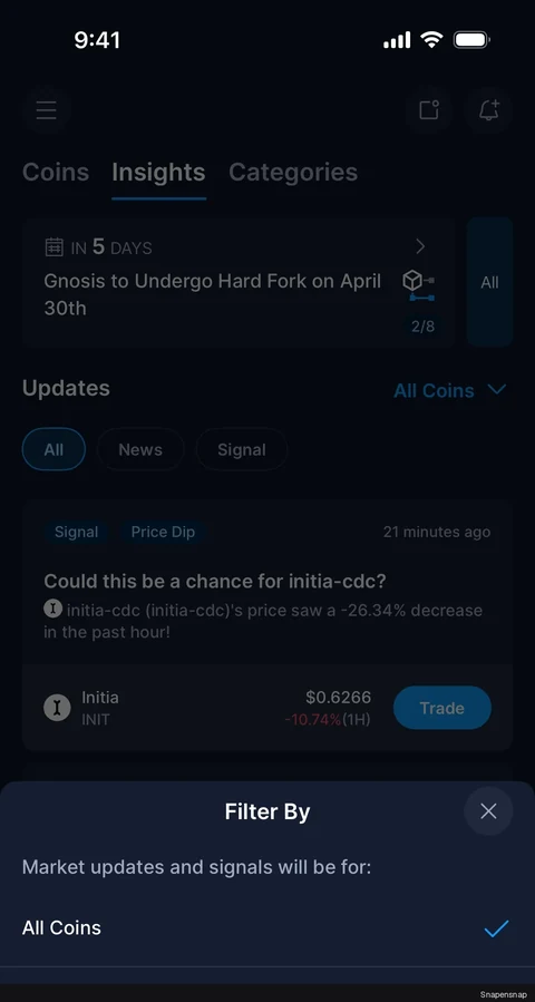 Редактирование favorite coins list 2