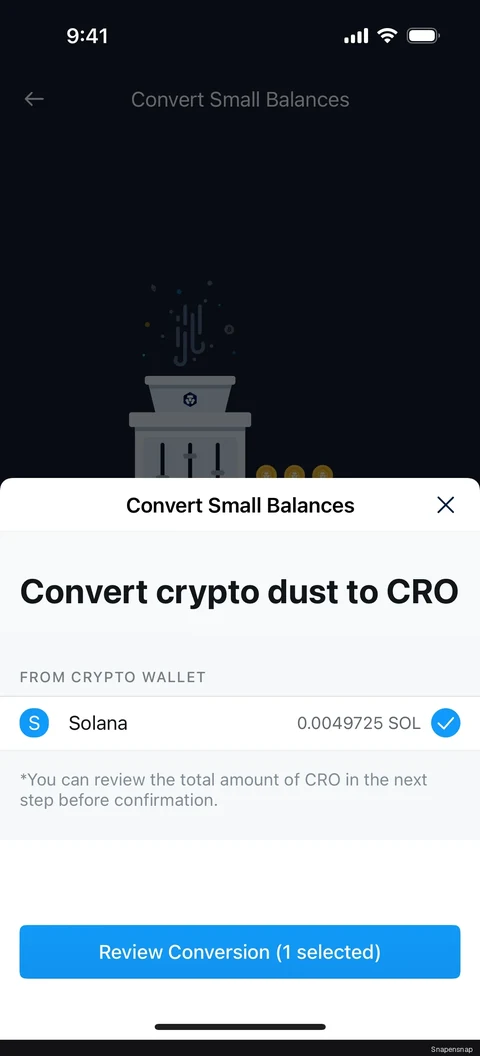 Сценарий: Converting small balances 5
