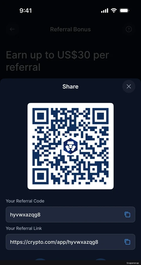 Сценарий: Copying a referral link 5