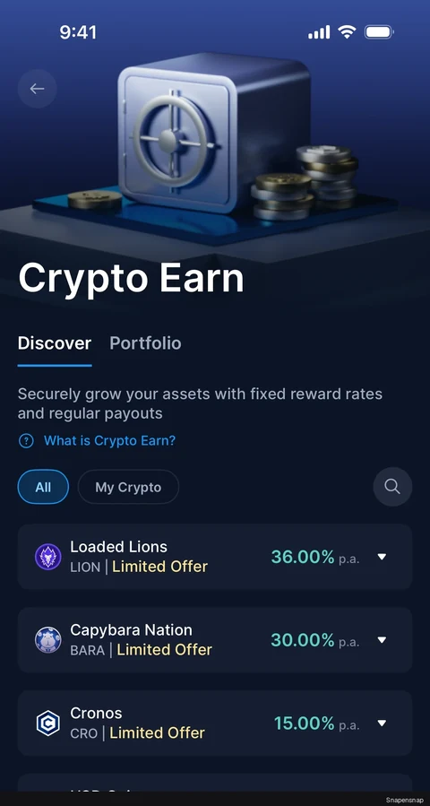 Сценарий: Crypto Earn 2