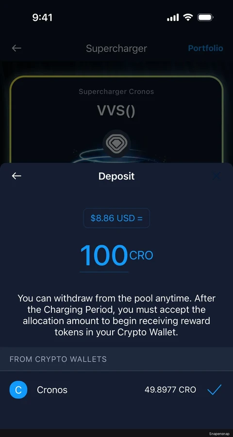Сценарий: Deposit a coin (Supercharger) 5