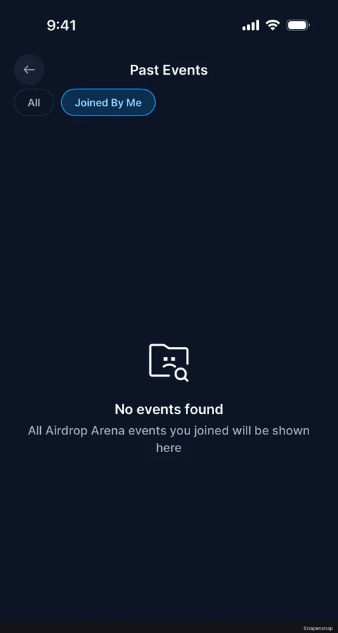 Сценарий: Past events (Airdrop Arena) 3