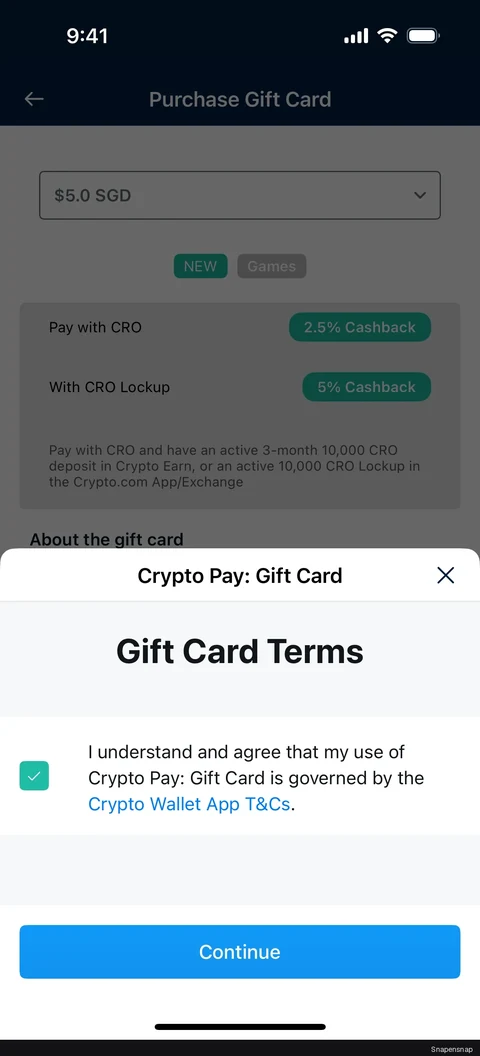 Сценарий: Purchasing a gift card 5