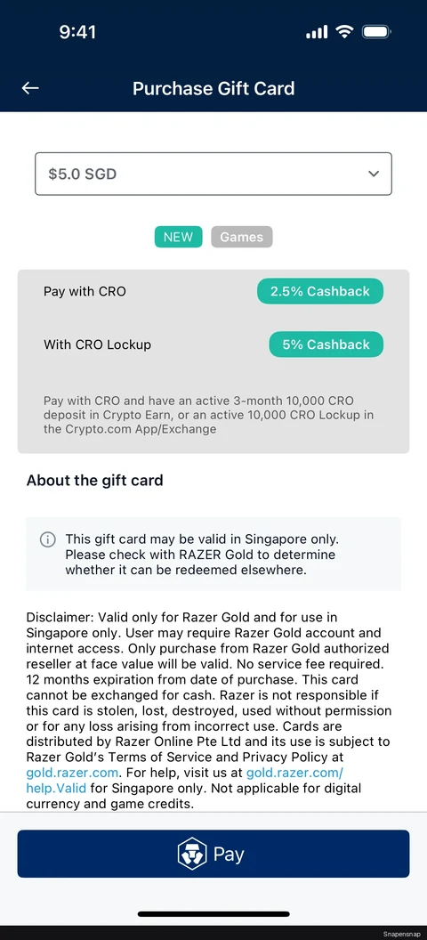Сценарий: Purchasing a gift card 3