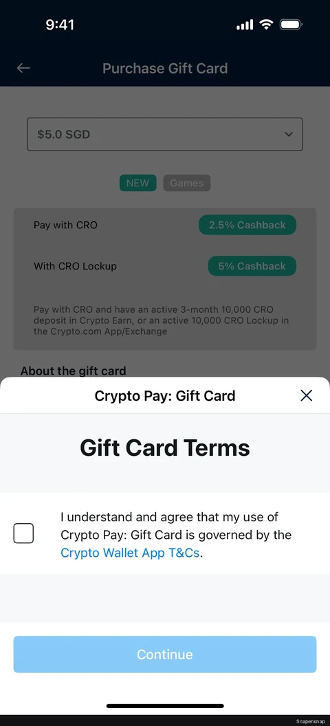 Сценарий: Purchasing a gift card 4
